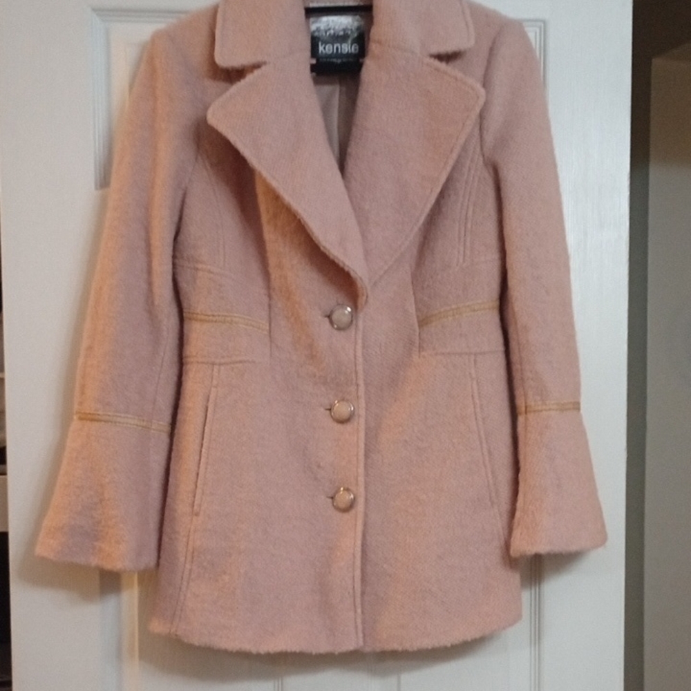 Kensie Women's Soft Pink Pea Coat